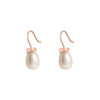 TOMEI Lovely Bow Tie Pearl Earrings, Rose Gold 585