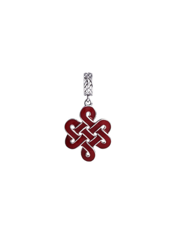 TOMEI Lucky Ruyi Knot Charm, White Gold 585