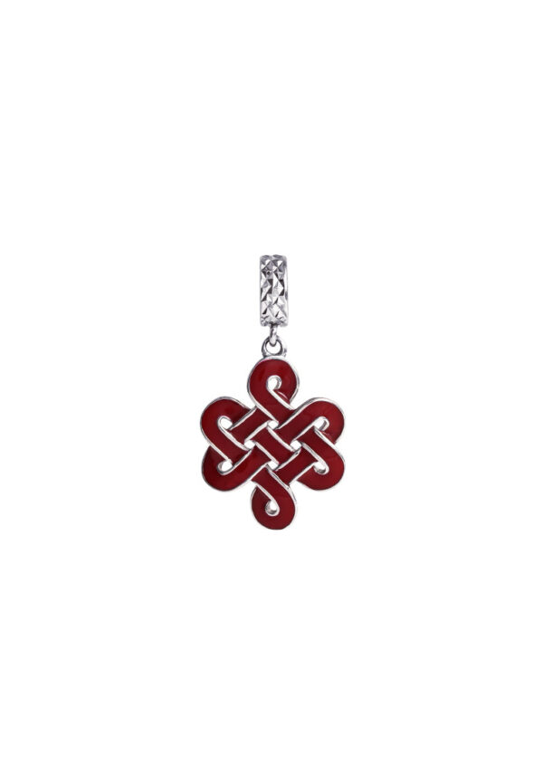 TOMEI Lucky Ruyi Knot Charm, White Gold 585