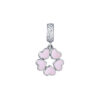 TOMEI Floriate with Hearts Charm, White Gold 585