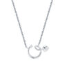 TOMEI Heart Arrow Diamond Necklace, White Gold 375