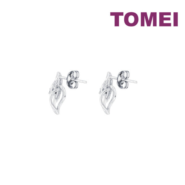 TOMEI Diamond Earrings, White Gold 375