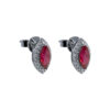 TOMEI Eternal Flame Collection, Ruby Earrings, White Gold 750