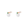 TOMEI Nephrite Collection Earrings, Rose Gold 750