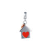 TOMEI Candy House Charm, White+Rose Gold 585