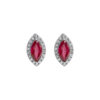 TOMEI Eternal Flame Collection, Ruby Earrings, White Gold 750
