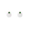 TOMEI Nephrite Collection Earrings, Rose Gold 750