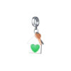 TOMEI Candy House Charm, White+Rose Gold 585