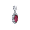 TOMEI Eternal Flame Collection, Ruby Pendant, White Gold 750