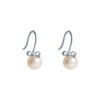 TOMEI Lovely Bow Tie Pearl Earrings, White Gold 585