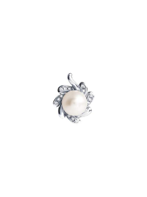 TOMEI Pearl Pendant, White Gold 375