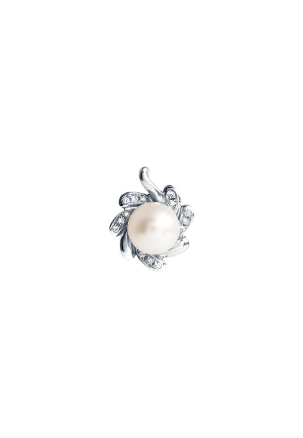 TOMEI Pearl Pendant, White Gold 375
