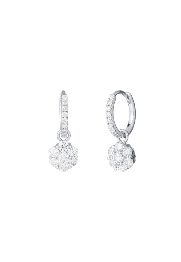 TOMEI Diamond Earrings, White Gold 750