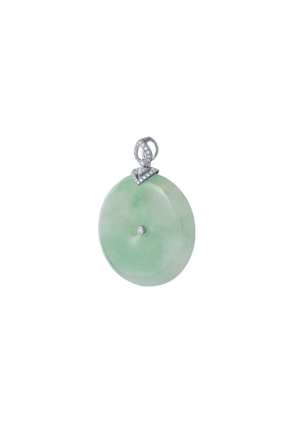 TOMEI Jadeite Pendant, White Gold 750