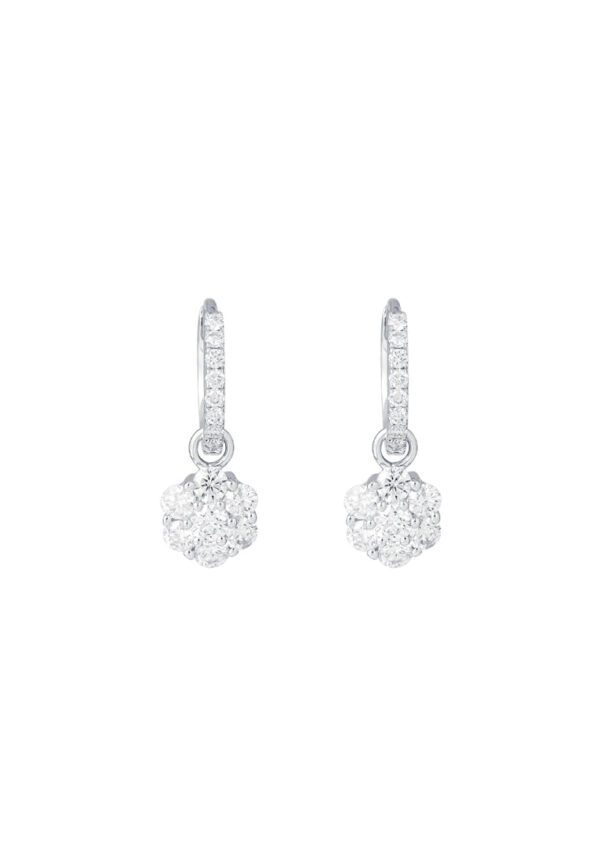 TOMEI Diamond Earrings, White Gold 750