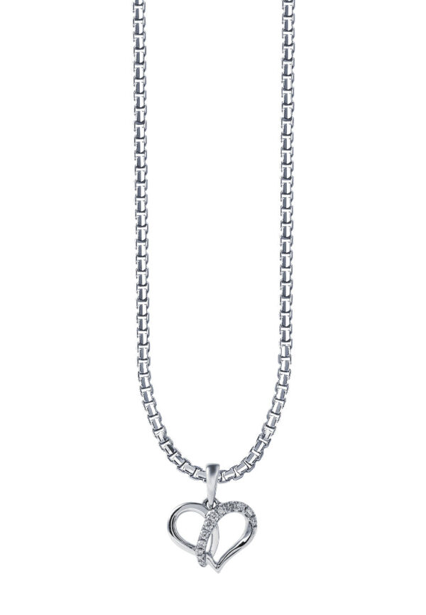 TOMEI Espoir Diamond Pendant, White Gold 375