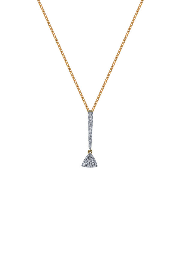 TOMEI Diamond Pendant Set, Yellow Gold 375+585