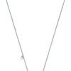 TOMEI Minimalist Diamond Necklace, White Gold 375