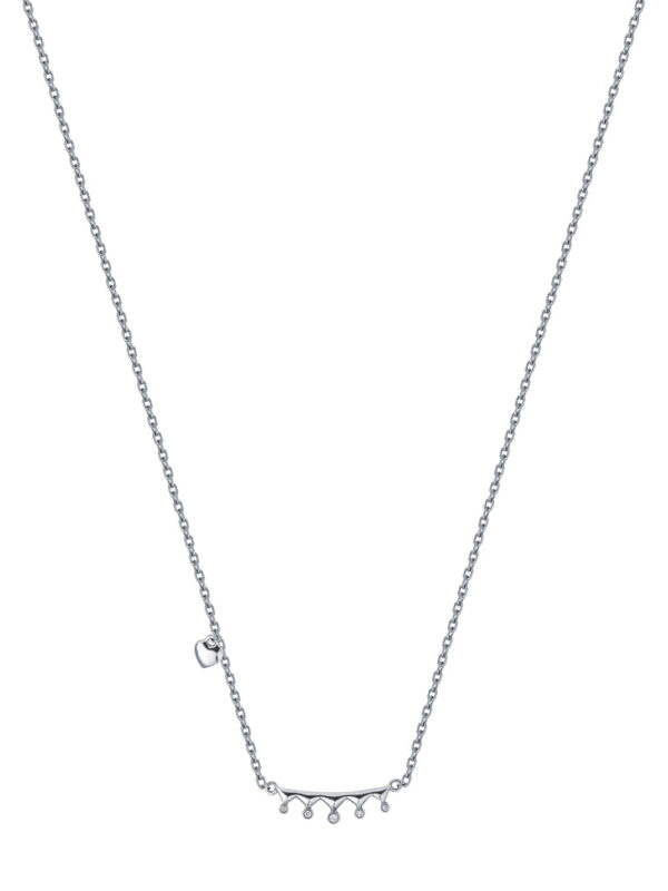 TOMEI Minimalist Diamond Necklace, White Gold 375