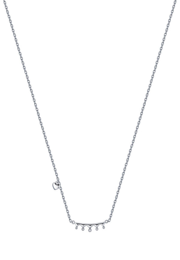 TOMEI Minimalist Diamond Necklace, White Gold 375