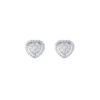 TOMEI Heart Earrings, Diamond White Gold 750