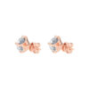 TOMEI Diamond Earrings, White+Rose Gold 750