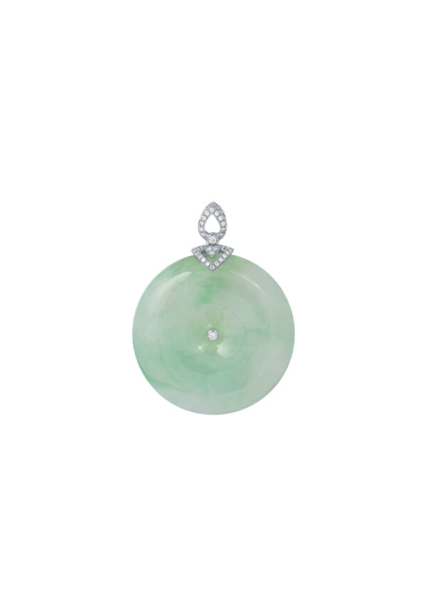 TOMEI Jadeite Pendant, White Gold 750