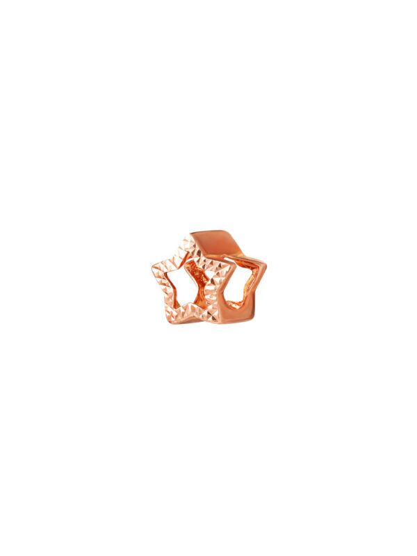 TOMEI Glittering Star Charm, Rose Gold 585