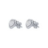 TOMEI Heart Earrings, Diamond White Gold 750