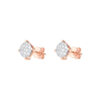 TOMEI Diamond Earrings, White+Rose Gold 750