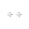 TOMEI Diamond Earrings, White+Rose Gold 750