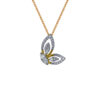 TOMEI Diamond Pendant Set, Yellow Gold 375+585