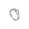 TOMEI Loving U Diamond Ring, White Gold 585