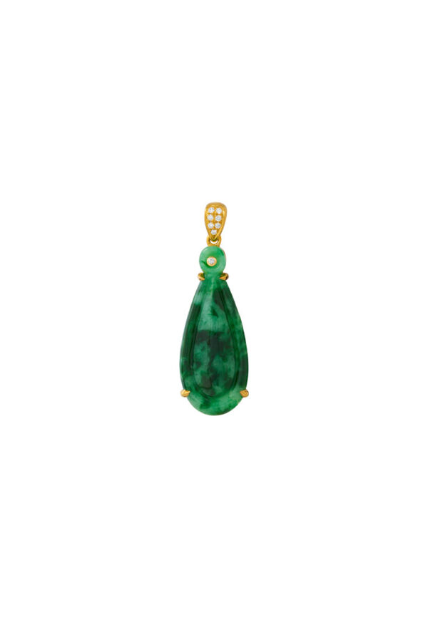 TOMEI Jadeite Pendant, Yellow Gold 750