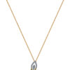 TOMEI Diamond Pendant Set, Yellow Gold 375+585