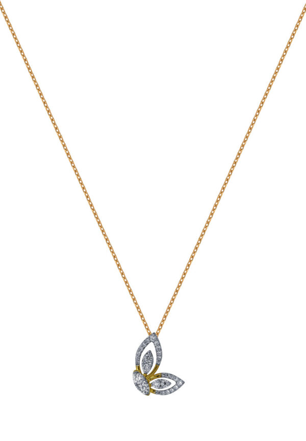 TOMEI Diamond Pendant Set, Yellow Gold 375+585