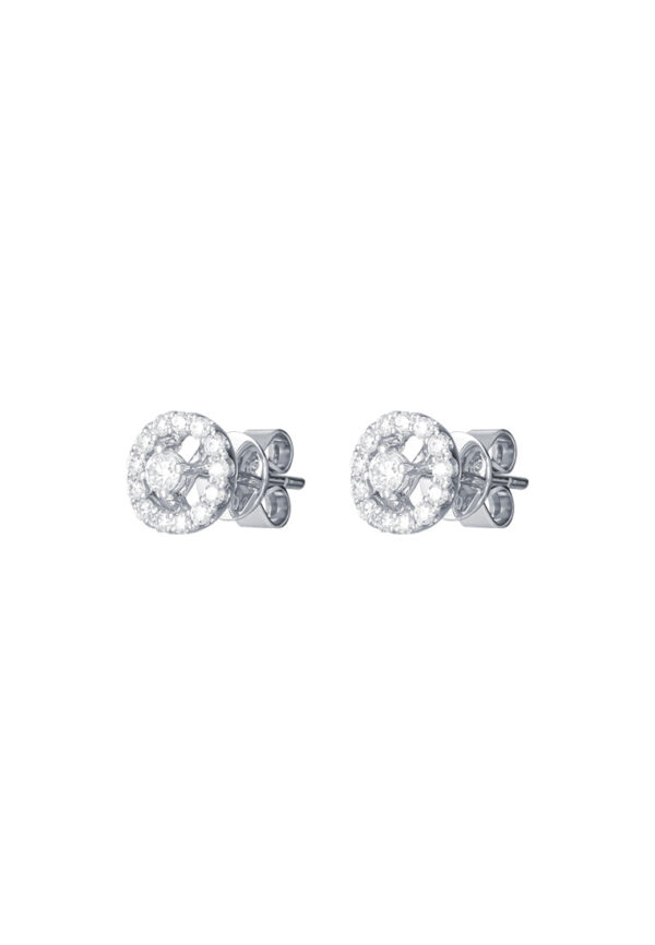 TOMEI Diamond Earrings, White Gold 750