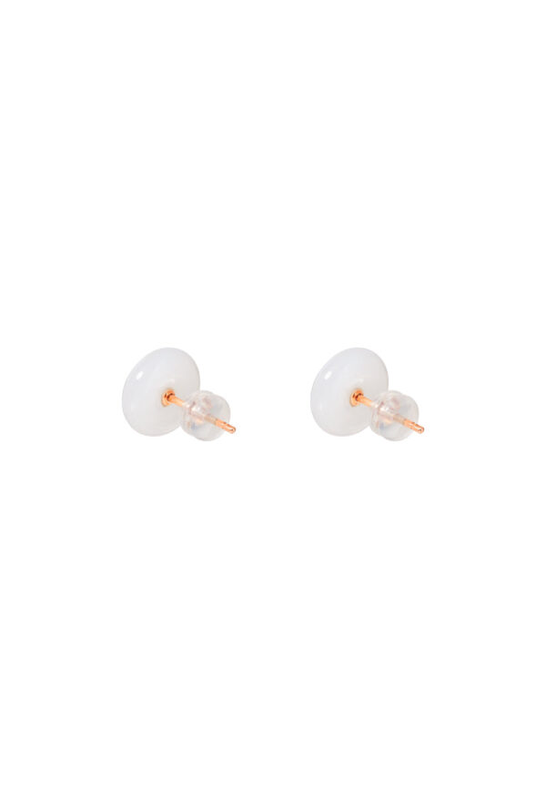TOMEI Nephrite Collection Earrings, Rose Gold 750