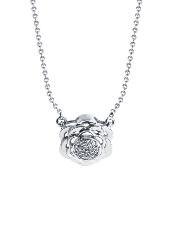 TOMEI Diamond Necklace, White Gold 750