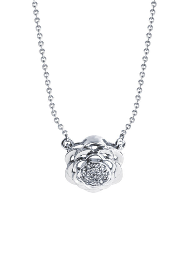 TOMEI Diamond Necklace, White Gold 750