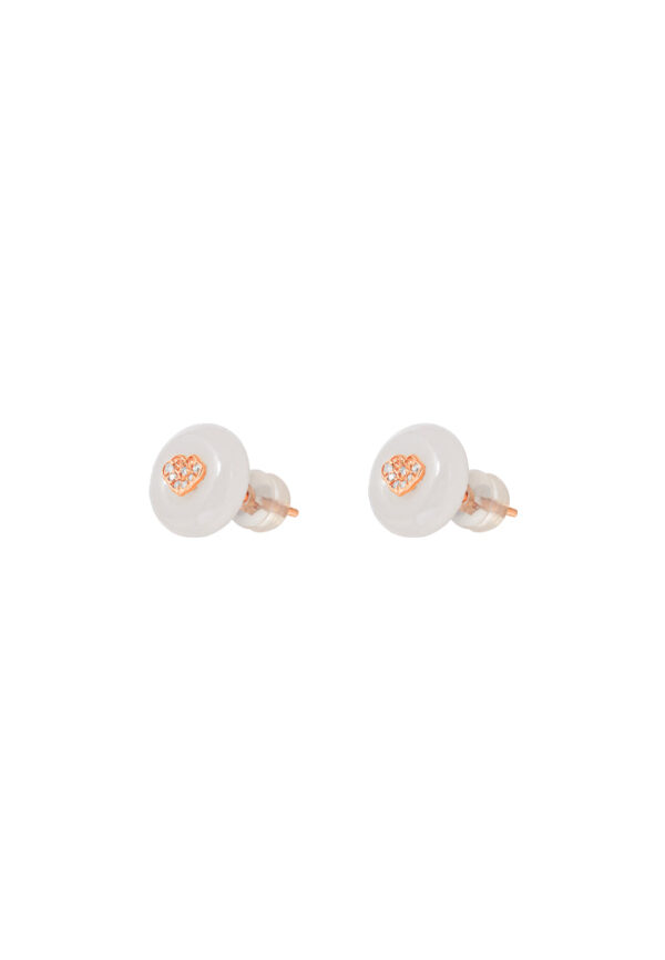 TOMEI Nephrite Collection Earrings, Rose Gold 750