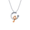 TOMEI Diamond Necklace, White+Rose Gold 750
