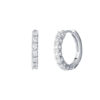 TOMEI Eternity Diamond Earrings, White Gold 750