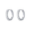 TOMEI Eternity Diamond Earrings, White Gold 750