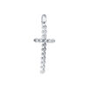 TOMEI Cross Pendant, White Gold 375