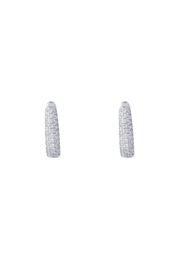 TOMEI Loop Earrings, Diamond White Gold 585