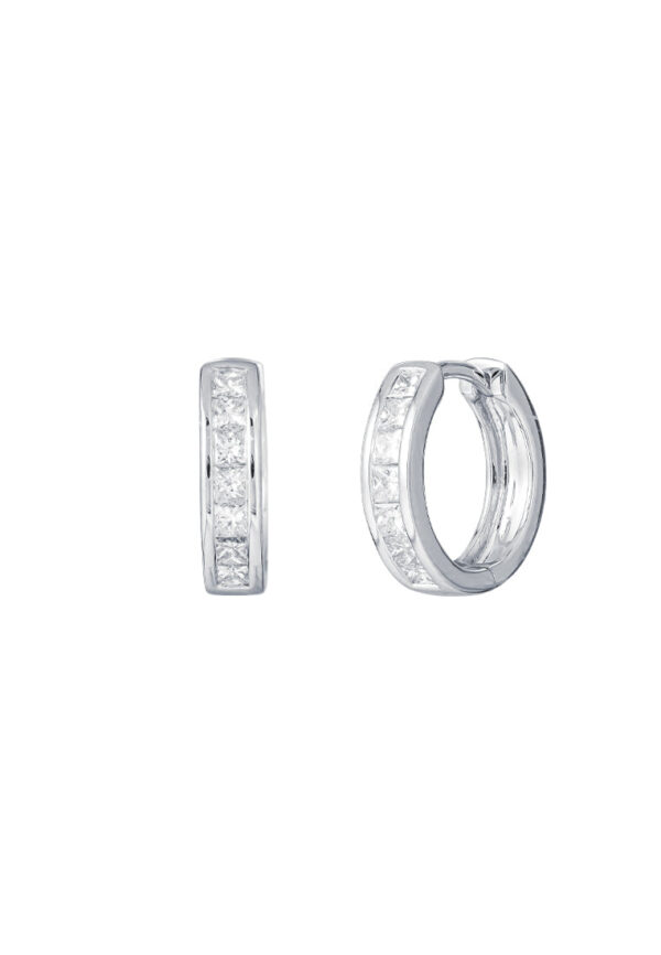 TOMEI Diamond Earrings, White Gold 750