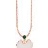 TOMEI Nephrite Collection Pendant, Rose Gold 750