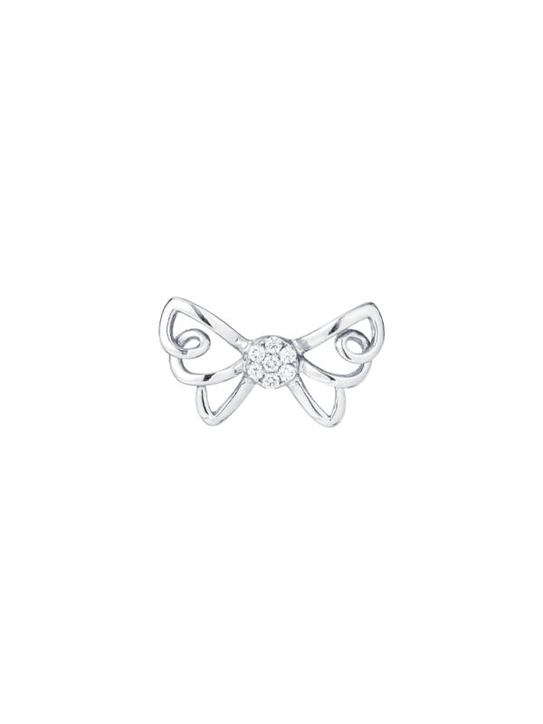 TOMEI Butterfly Diamond Pendant, White Gold 375