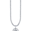 TOMEI Diamond Pendant, White Gold 750